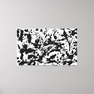 J. P. - NUMBER 3 - 1951 - Black pourings period  - Canvas Print