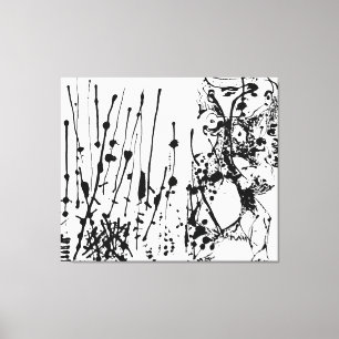 J. P. - NUMBER 7 - 1951 - Black Pourings - Canvas Print