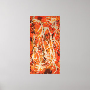 J. P. - RED VERTICAL COMPOSITION 5 - 1950 - CANVAS PRINT