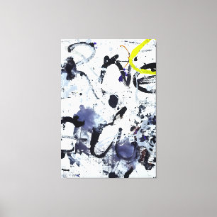 J. P. - SILVER AND BLACK I - 1950 - Abstract - Canvas Print