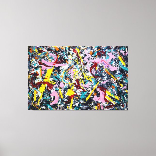 J. P. - UNFORMED FIGURE - 1953 - Action painting - Canvas Print (Front)