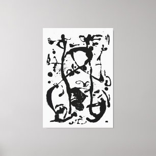 J. P. - UNTITLED - 1950-1951 - Black Pourings - Canvas Print