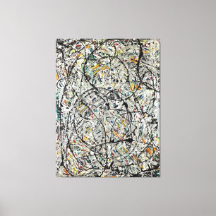 J. P. - WATERY PATHS - 1947 - Action Painting - Canvas Print