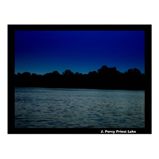 J. Percy Priest Lake at Night Postcard
