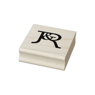 J&R Monogram wedding Rubber Stamp