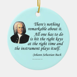 J.S. Bach on Playing Ceramic Ornament