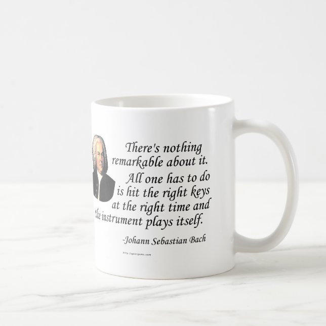 J.S. Bach on Playing Coffee Mug (Right)
