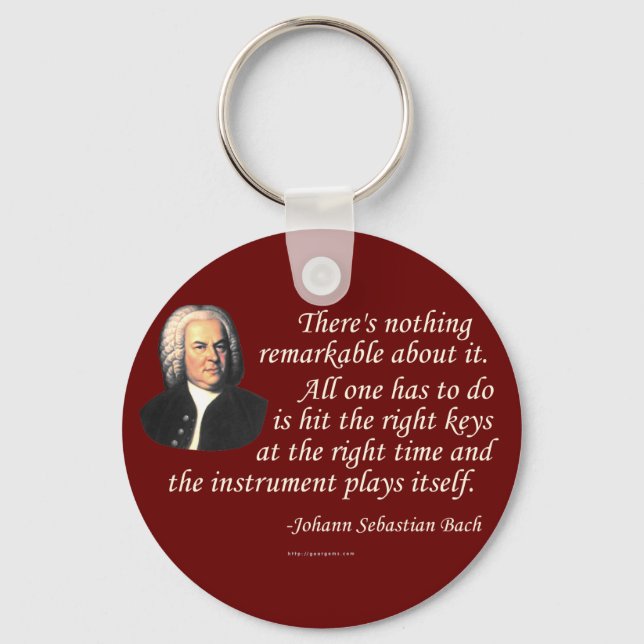 J.S. Bach on Playing Keychain (Front)