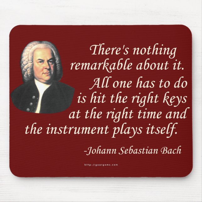 J.S. Bach on Playing Mouse Pad (Front)