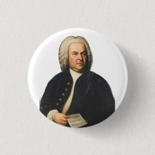 J.S. Bach portrait 1 Inch Round Button
