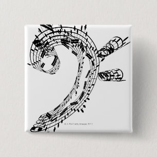 J.S.Bach's Cello Suite 2 Inch Square Button