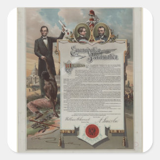 J. S. Smith & Co. copy Emancipation Proclamation Square Sticker