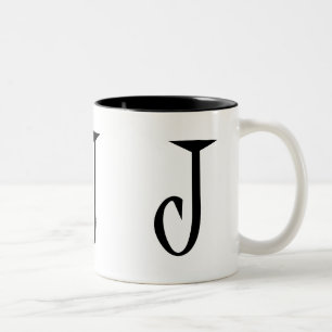 J Two-Tone COFFEE MUG
