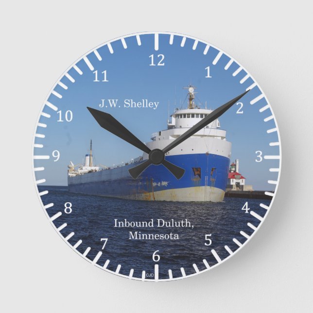 J.W. Shelley clock (Front)