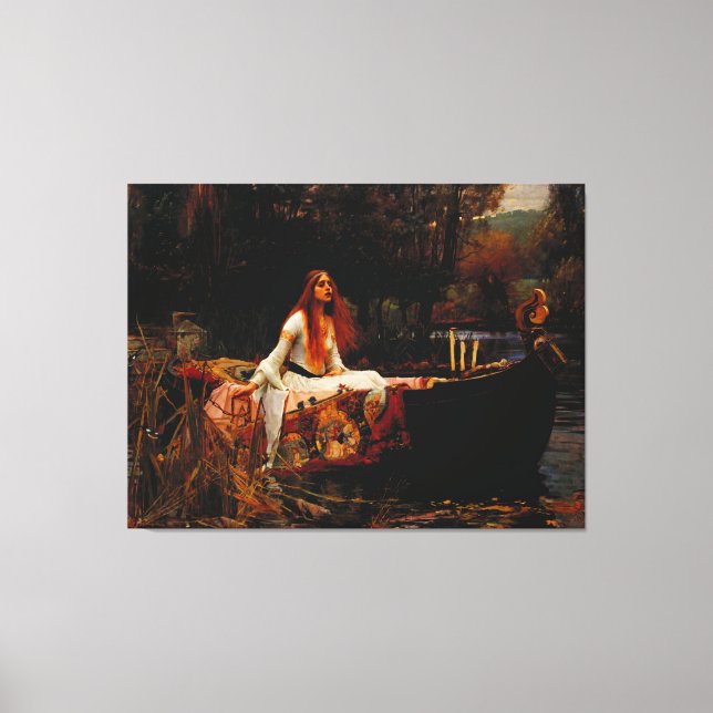 J. W. WATERHOUSE - THE LADY OF SHALOTT - 1888 -  CANVAS PRINT (Front)