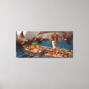 J. W. WATERHOUSE - ULYSSES AND THE SIRENS - 1891 - CANVAS PRINT