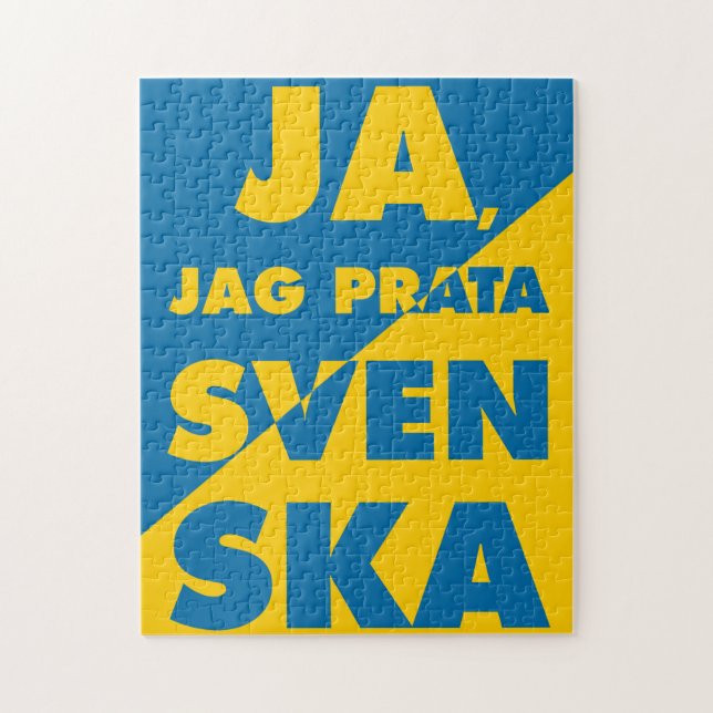 Ja, Jag Prata Svenska, Yes i speak Swedish Jigsaw Puzzle (Vertical)