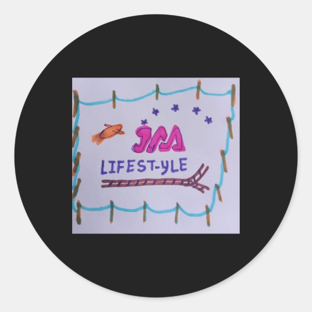 Jaa Lifestyle Company Logo Panting  Classic Round Sticker (Front)
