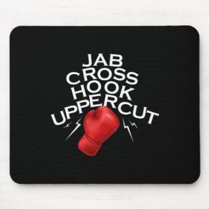 Jab Cross Hook Uppercut Boxer Funny Boxing Trainin Mouse Pad