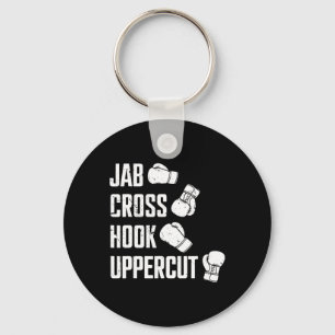 Jab Cross Hook Uppercut Boxer Workout Kickboxing  Keychain