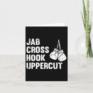 Jab Cross Hook Uppercut Boxing Fighting Technique Card
