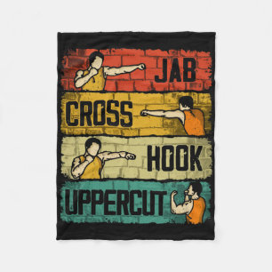 Jab Cross Hook Uppercut Boxing Fleece Blanket
