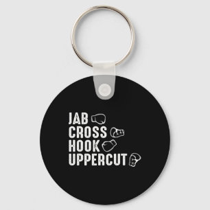 Jab Cross Hook Uppercut Boxing Gloves Boxer Keychain