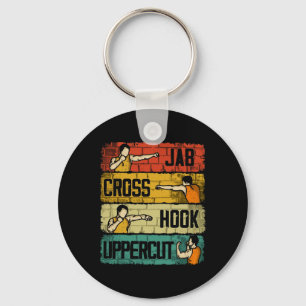 Jab Cross Hook Uppercut Boxing Keychain
