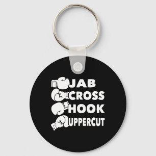 Jab Cross Hook Uppercut - Boxing Lover Gym Boxer K Keychain