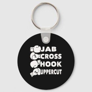 Jab Cross Hook Uppercut - Boxing Lover Gym Boxer K Keychain