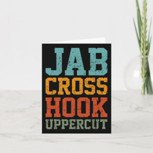 Jab Cross Hook Uppercut Funny Boxing Coach Trainin Card