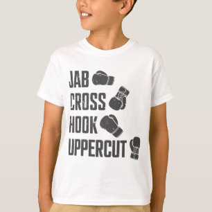 Jab Cross Hook Uppercut Funny Boxing Coach Trainin T-Shirt