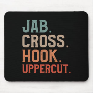 Jab Cross Hook Uppercut Kickboxer Kickboxing  Mouse Pad