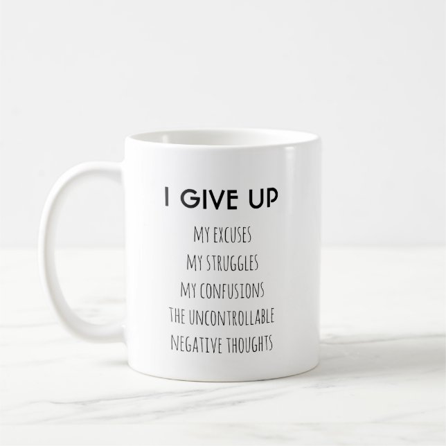 J'abandonne mes excuses Café Mug (Gauche)