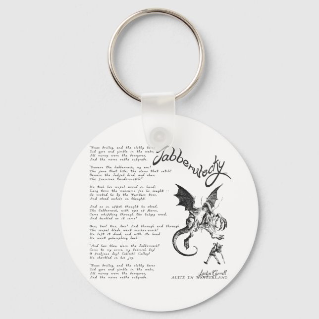 Jabberwocky Poem Keychain (Front)