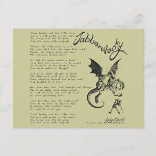 Jabberwocky Poem Postcard