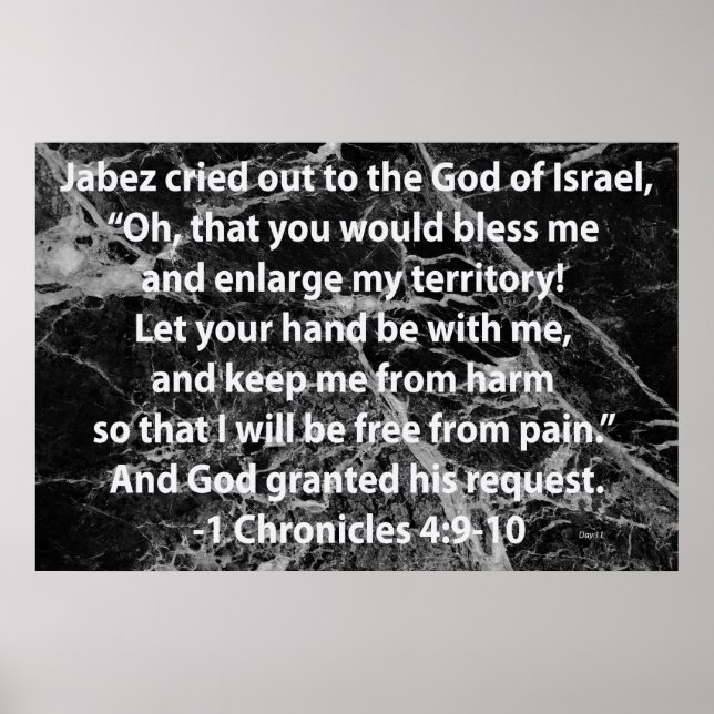 Jabez's Prayer Poster (Front)