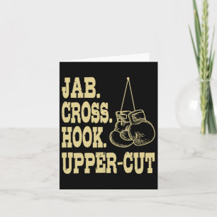 Jabs. Cross. Hook. Upper-cut Boxing Trainee Coach Card