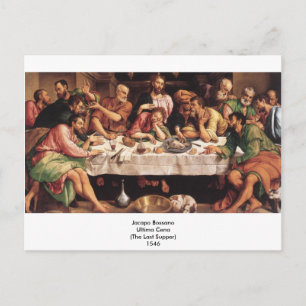Jacapo Bossano - Ultima Cena (Last Supper), 1546 Postcard