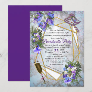 Jacaranda Blossom Bachelorette Party Invitation
