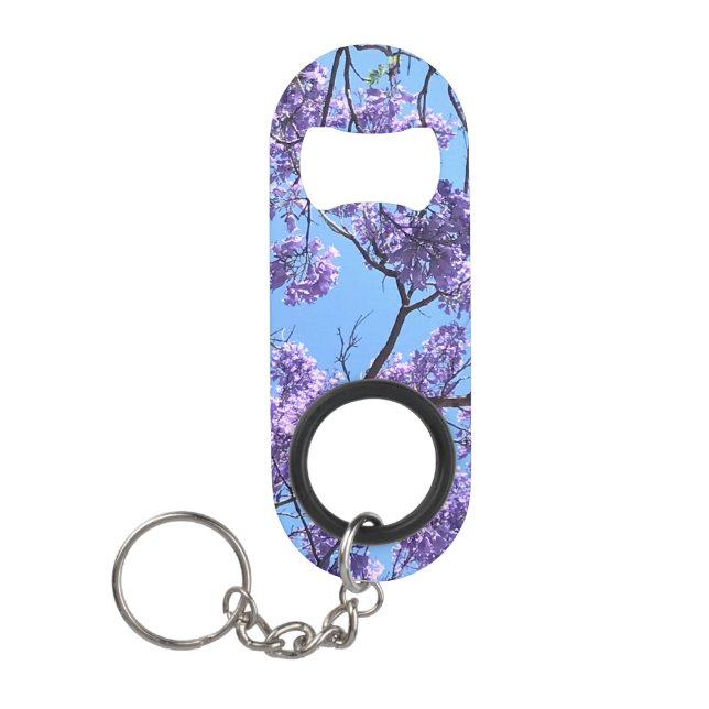 Jacaranda Blossoms Keychain Bottle Opener (Front)