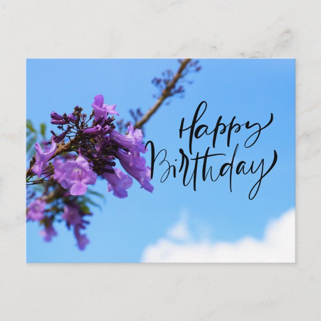 Jacaranda Flowers pour une joyeuse carte d'anniver (Devant)