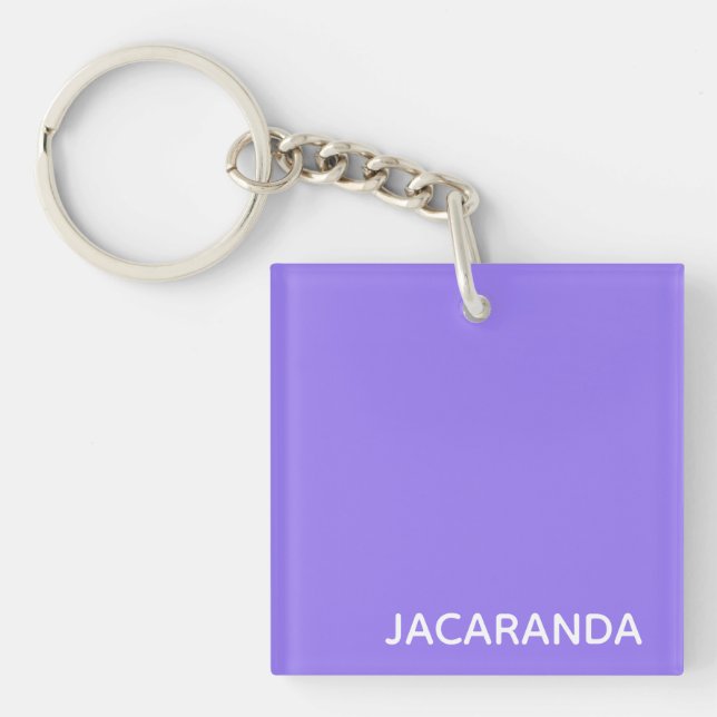 Jacaranda purple colour name keychain (Front)