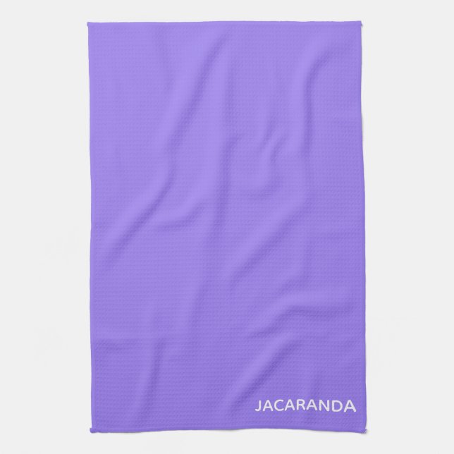 Jacaranda purple colour name kitchen towel (Vertical)