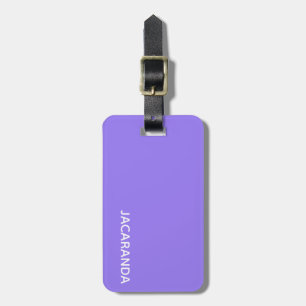 Jacaranda purple colour name luggage tag