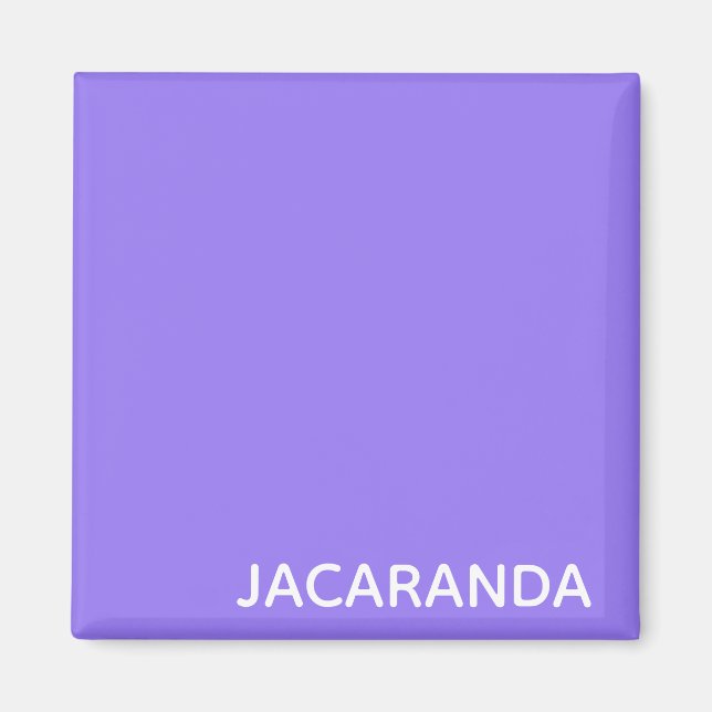 Jacaranda purple colour name magnet (Front)