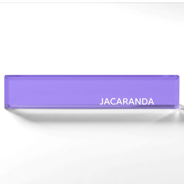 Jacaranda purple colour name nameplate (Front)
