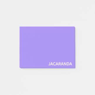 Jacaranda purple colour name post-it notes