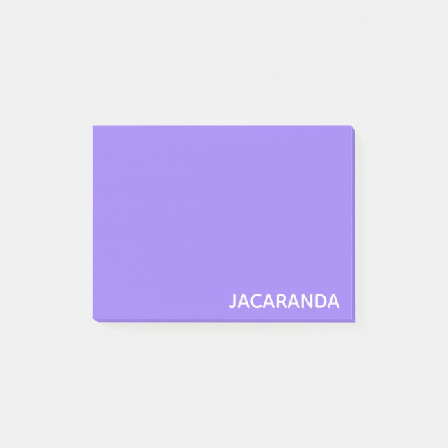 Jacaranda purple colour name post-it notes (Front)