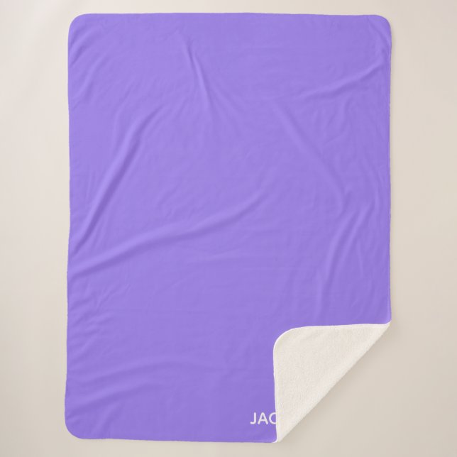 Jacaranda purple colour name sherpa blanket (Front)